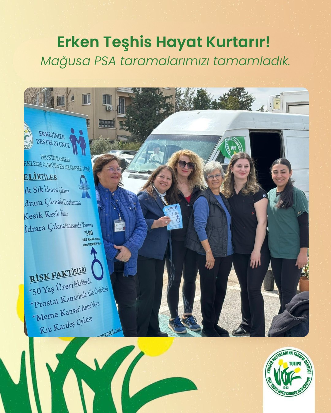 Kanser Hastalarına Yardım Derneği ve Yöntem Lab. iş birliğiyle, Gazimağusa Belediyesi'nin değerli destekleriyle düzenlediğimiz etkinlik kapsamında Mağusa PSA taramalarımızı tamamladık. Bugün Mağusa'da halkımızın yoğun katılımıyla gerçekleştirdiğimiz bu an