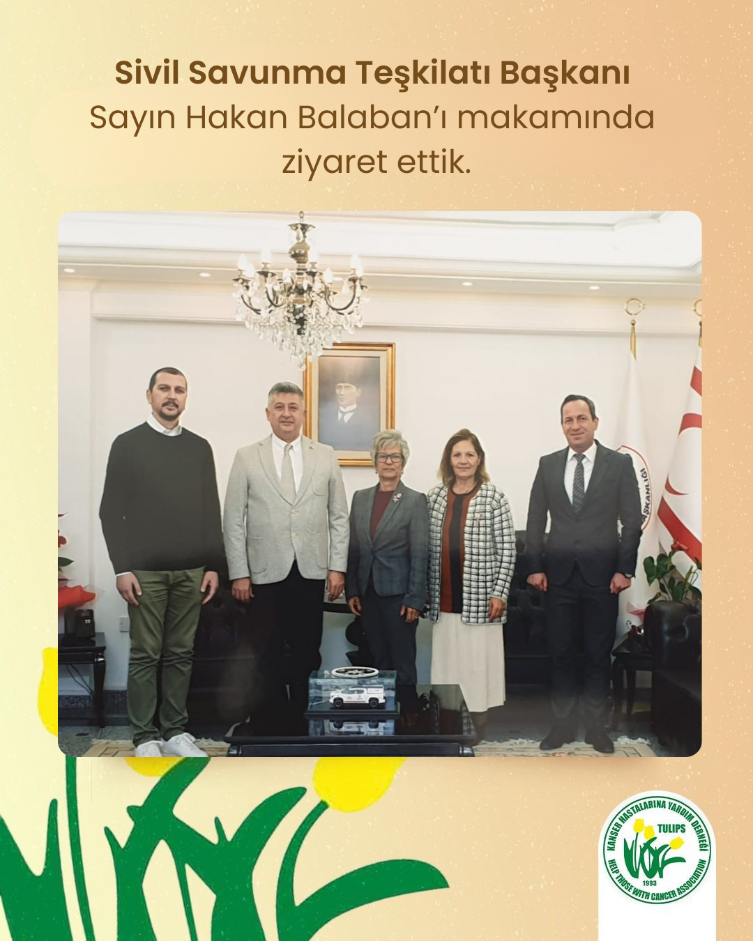 Sivil Savunma Teşkilatı Başkanı Sayın Hakan Balaban’ı makamında ziyaret ettik.